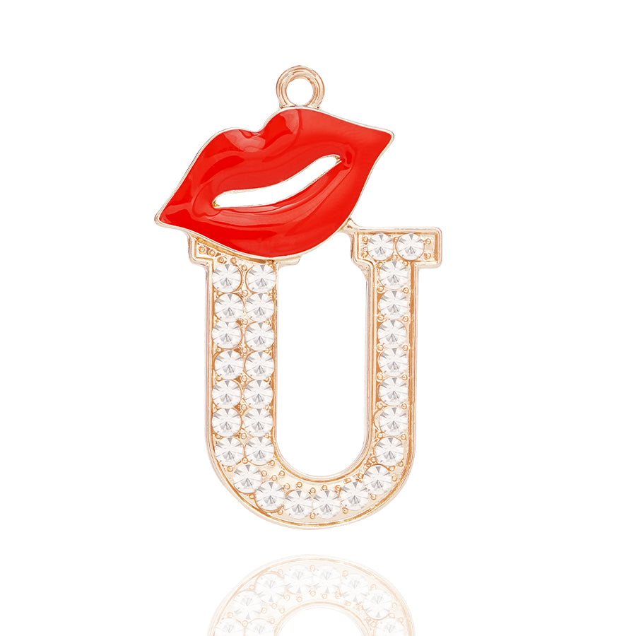 Accessories DIY Red Lips Letter Accessories Personalized Elegant Letter Accessories Clothing Decoration