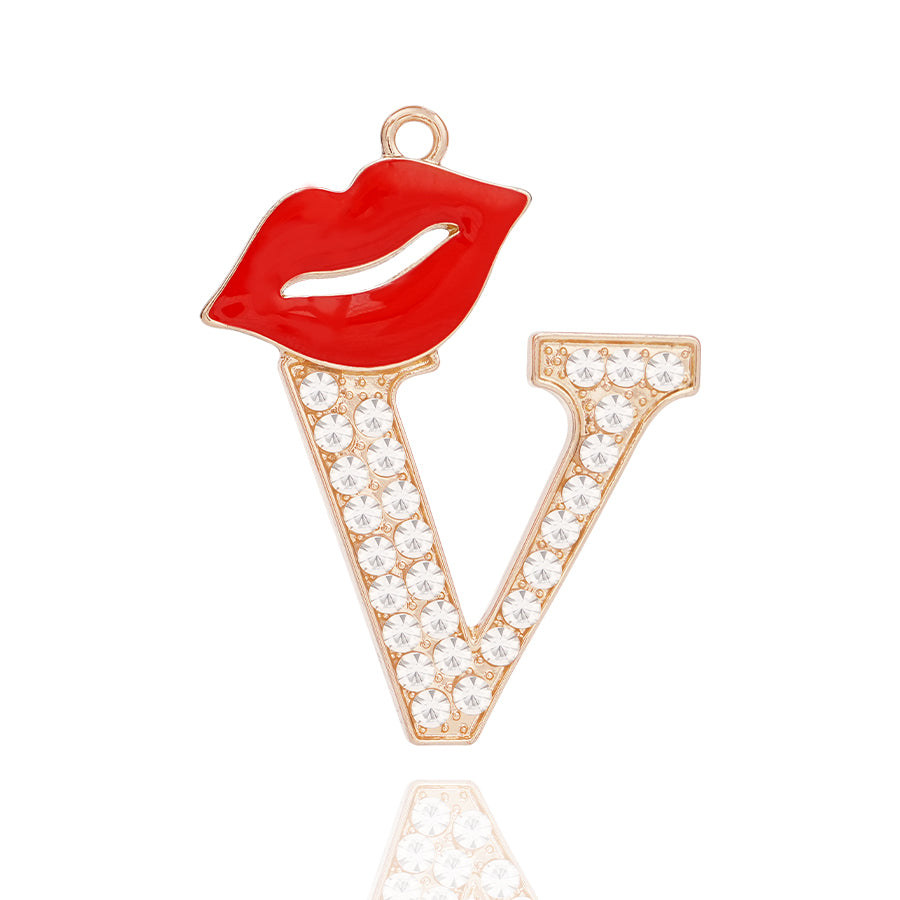 Accessories DIY Red Lips Letter Accessories Personalized Elegant Letter Accessories Clothing Decoration
