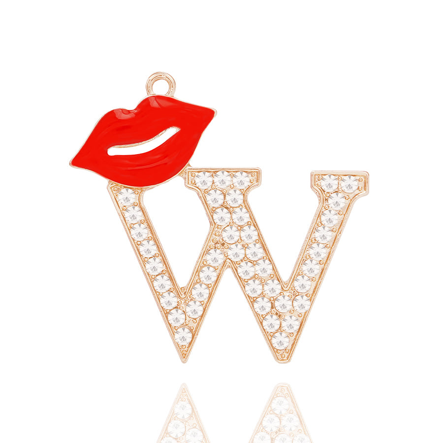 Accessories DIY Red Lips Letter Accessories Personalized Elegant Letter Accessories Clothing Decoration