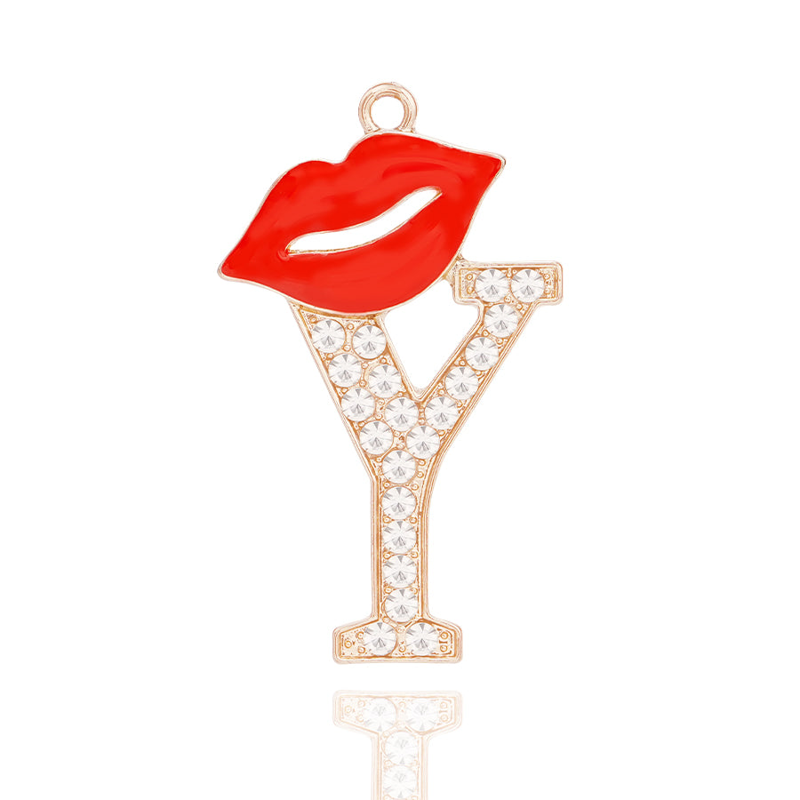 Accessories DIY Red Lips Letter Accessories Personalized Elegant Letter Accessories Clothing Decoration