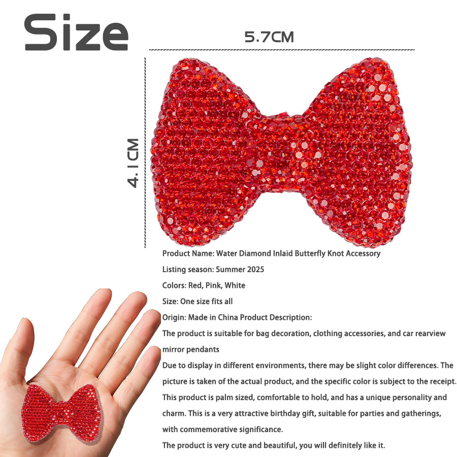 Exquisite diamond studded bow accessories, clothing accessories, three-dimensional bow accessories, crystal rhinestones