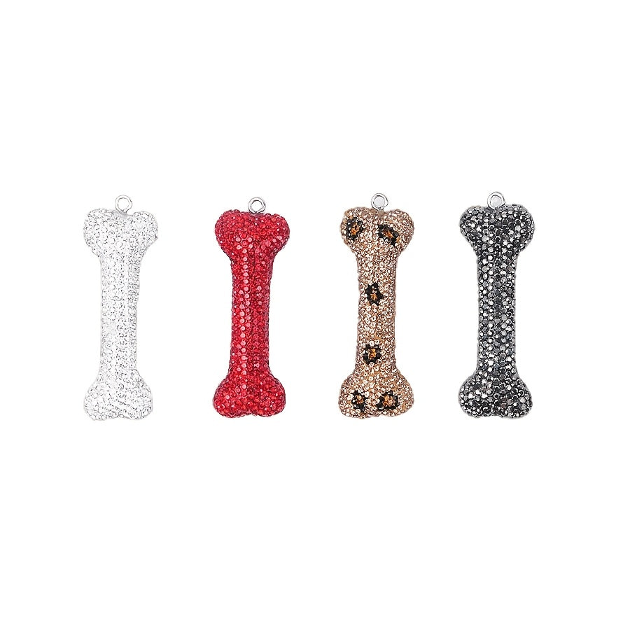 DIY three-dimensional bone shaped crystal accessories, exquisite rhinestone jewelry, DIY accessories for Halloween bone