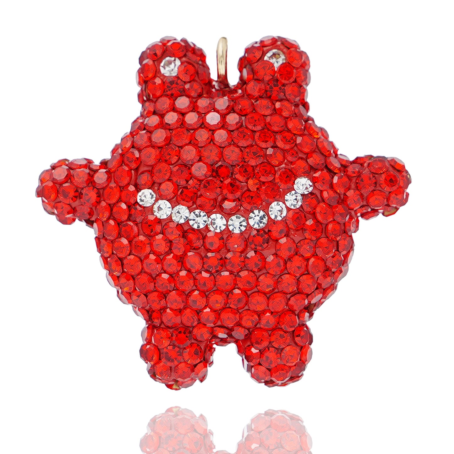 Frog Big Face Frog Crystal Accessories Exquisite Personalized New Water Diamond Trendy Cute Mini Frog Smiling Face Accessories