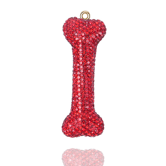 DIY three-dimensional bone shaped crystal accessories, exquisite rhinestone jewelry, DIY accessories for Halloween bone