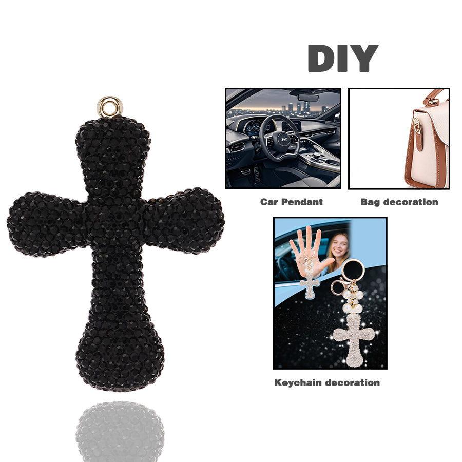 Lucky Talisman Cross Exquisite 3D Diamond Cross Accessories Clothing Accessories Crystal Accessories Decoration
