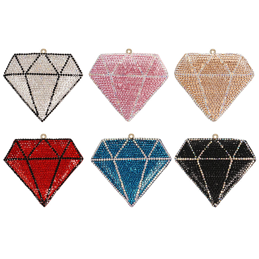 Diamond crystal accessories, exquisite three-dimensional diamond setting, diamond shaped accessories, clothing accessories, three-dimensional diamonds