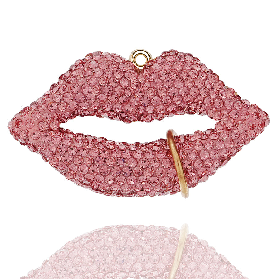 Red Lips Accessories DIY Jewelry Water Diamond Crystal Exquisite Lips Clothing Accessories