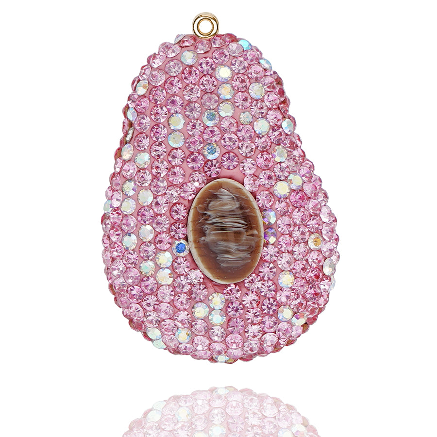 Purple rhinestone avocado handmade jewelry rhinestone avocado car pendant girl gift ins style accessories