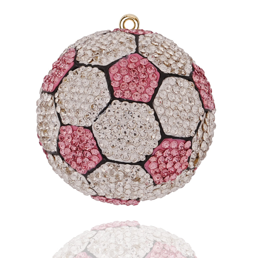 Football Fans Crystal Football Water Diamond Keychain Hanging Chain Accessories Football Car Enthusiasts Diamond Jewelry Accessories Clothing