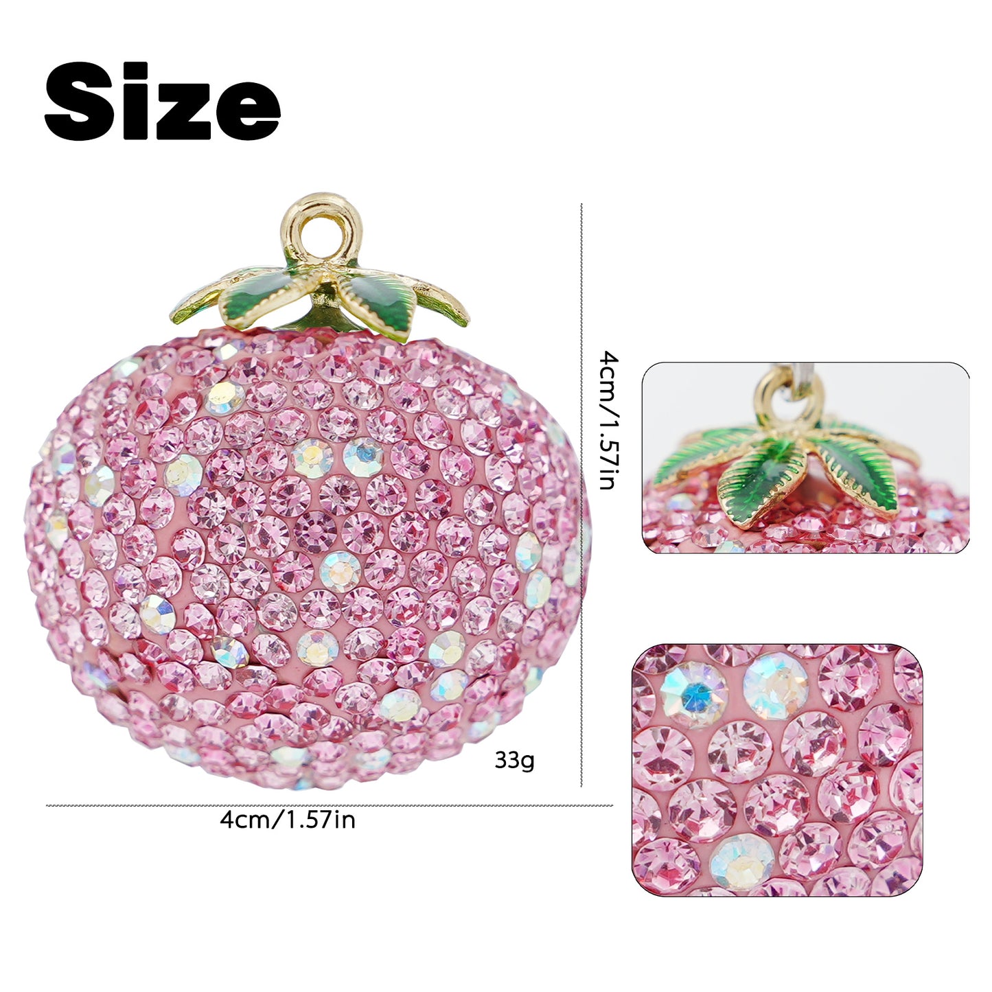 Crystal tomatoes, persimmons, fruit shaped jewelry, handmade DIY with rhinestones, decorative accessories materials, new high-end diamond jewelry DIY accessories