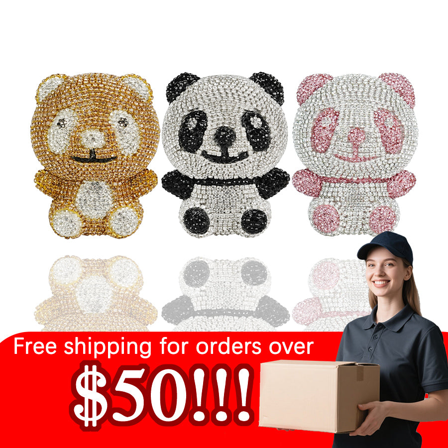 Panda crystal rhinestone jewelry, sparkling personalized crystal simulation, DIY bookshelf accessories, office accessories, suitable for dining table accessories, suitable as friends' birthday gifts, holiday gifts, commemorative gifts, birthdays