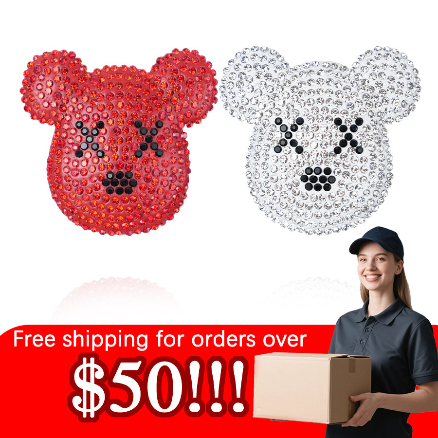 Accessories Creative Half Face Bear Head Exquisite Diamond Jewelry Accessories DIY Fashion Accessories Phone Case Decoration