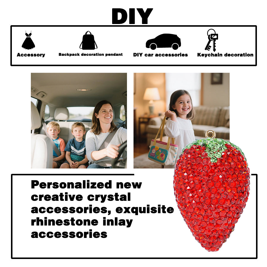 Accessories Strawberry Accessories Clothing Accessories Crystal DIY Creative Personalized New Fruit Accessories