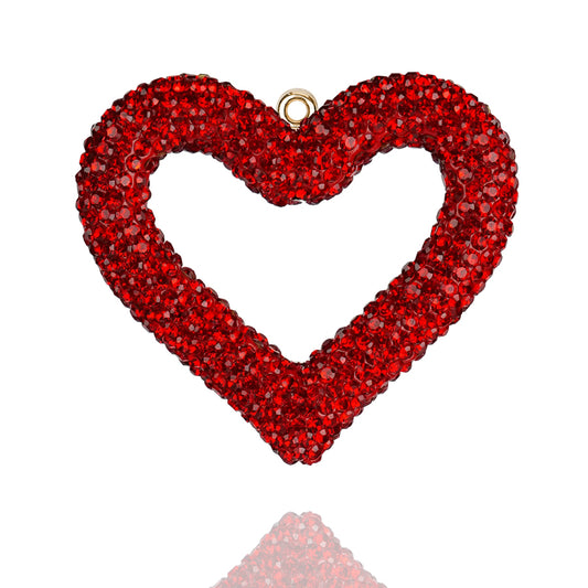 Heart shaped rhinestone accessories, high-quality full diamond inlaid hollow heart shaped accessories, high aesthetic value accessories, exquisite three-dimensional inlaid diamond hollow heart