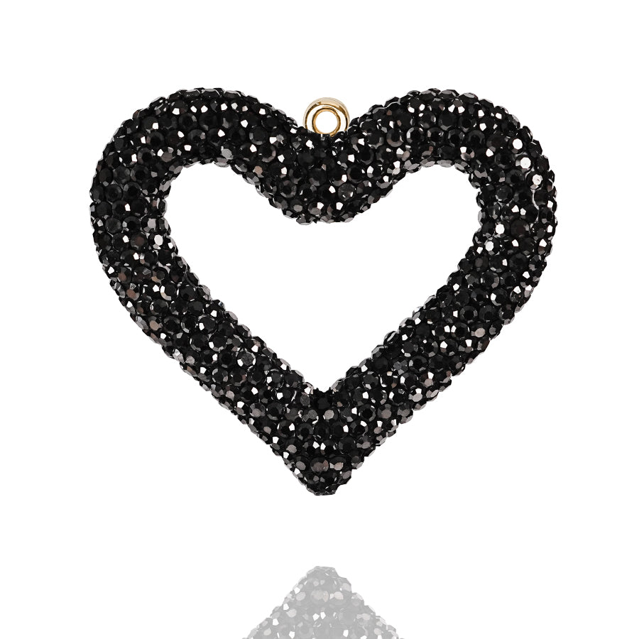 Heart shaped rhinestone accessories, high-quality full diamond inlaid hollow heart shaped accessories, high aesthetic value accessories, exquisite three-dimensional inlaid diamond hollow heart