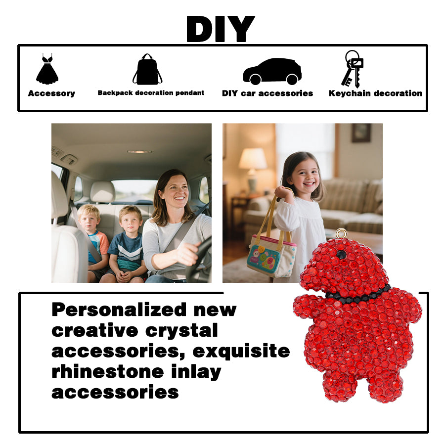 Cute Duck Accessories Crystal Roast Goose Shape Personalized Creative New Crystal Accessories Clothing Accessories