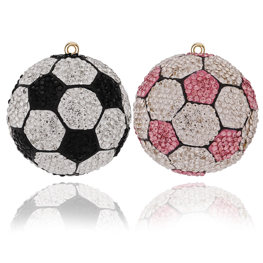 Football Fans Crystal Football Water Diamond Keychain Hanging Chain Accessories Football Car Enthusiasts Diamond Jewelry Accessories Clothing