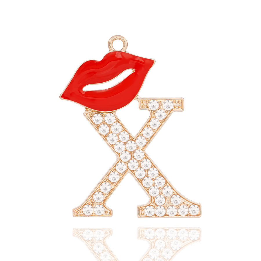 Accessories DIY Red Lips Letter Accessories Personalized Elegant Letter Accessories Clothing Decoration